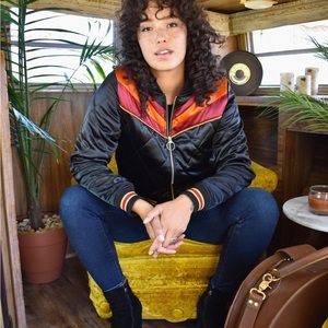 Classic Rock Culture Black Rising Sun Bomber Jacket